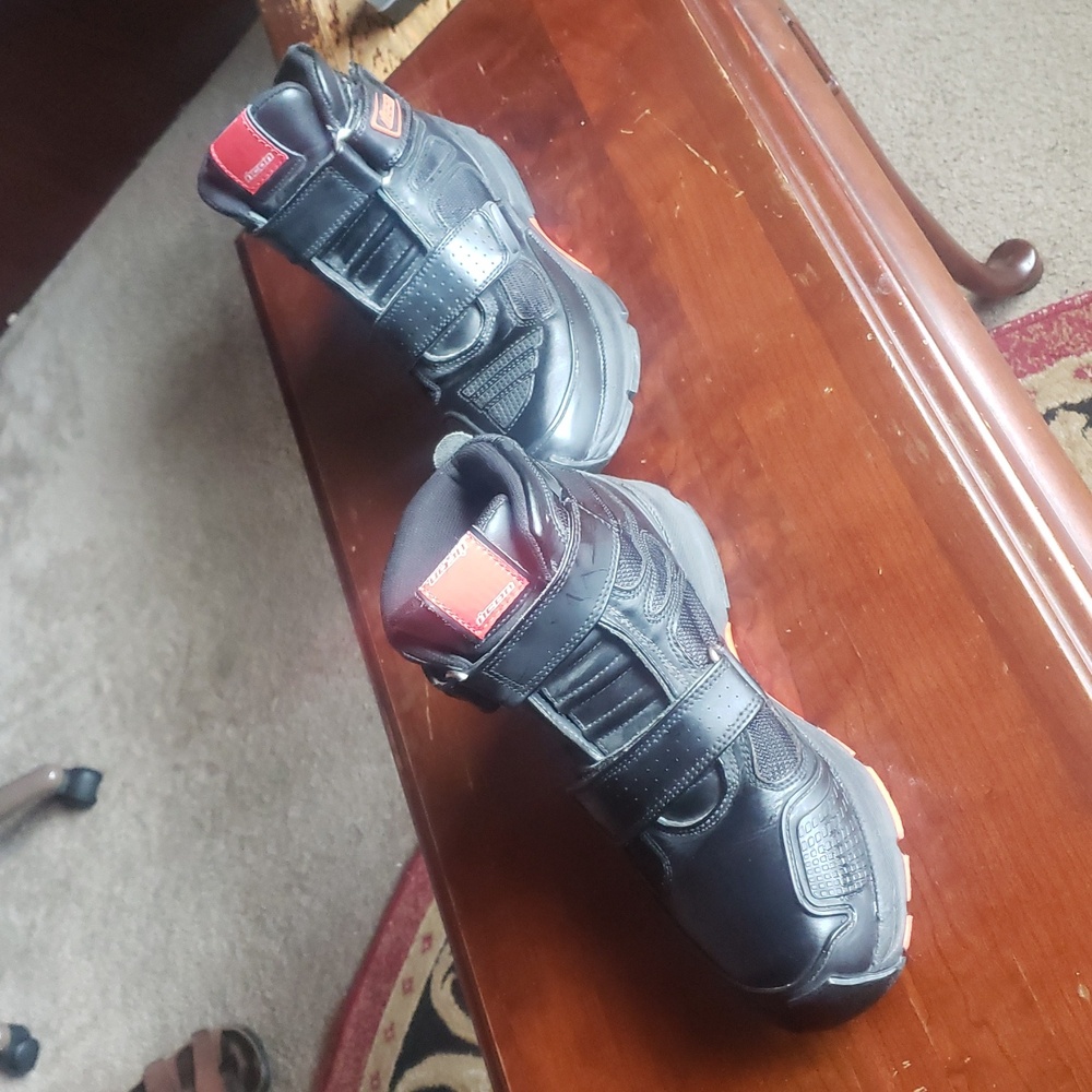 ICON Black and Red Adventure Boots/Motocycle Boots